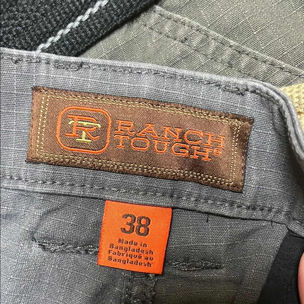EUC two Ranch Tough Gray and Blue Cargo Shorts - Picture 2 of 16